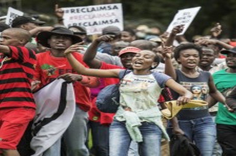 Manifestation de désaccord à Johannesburg