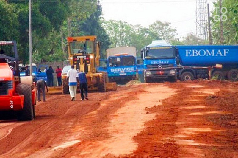 Les travaux de Ebomaf sur la route Lomé Kpalimé