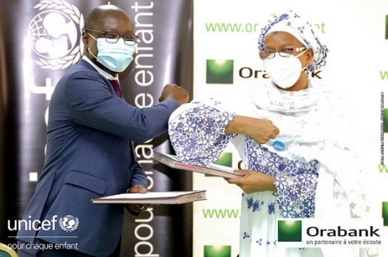 Signature de partenariat entre Orabank et UNICEF