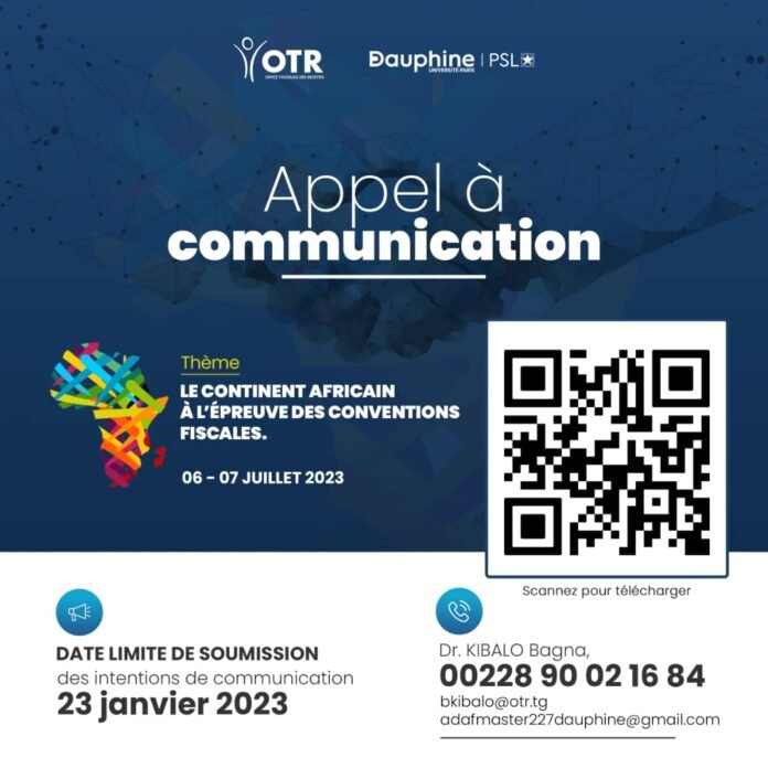 OTR/2ème édition du dialogue interprofessionnel sur la fiscalité : un appel à communications lancé